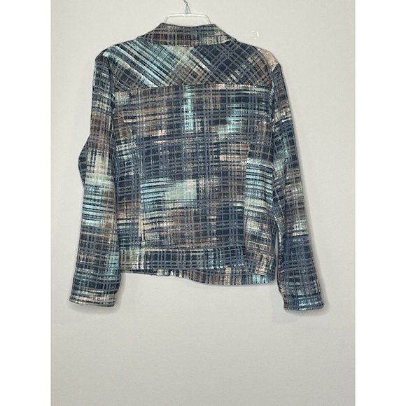 Erin London women’s jacket multicolor zip up size L - Picture 2 of 9